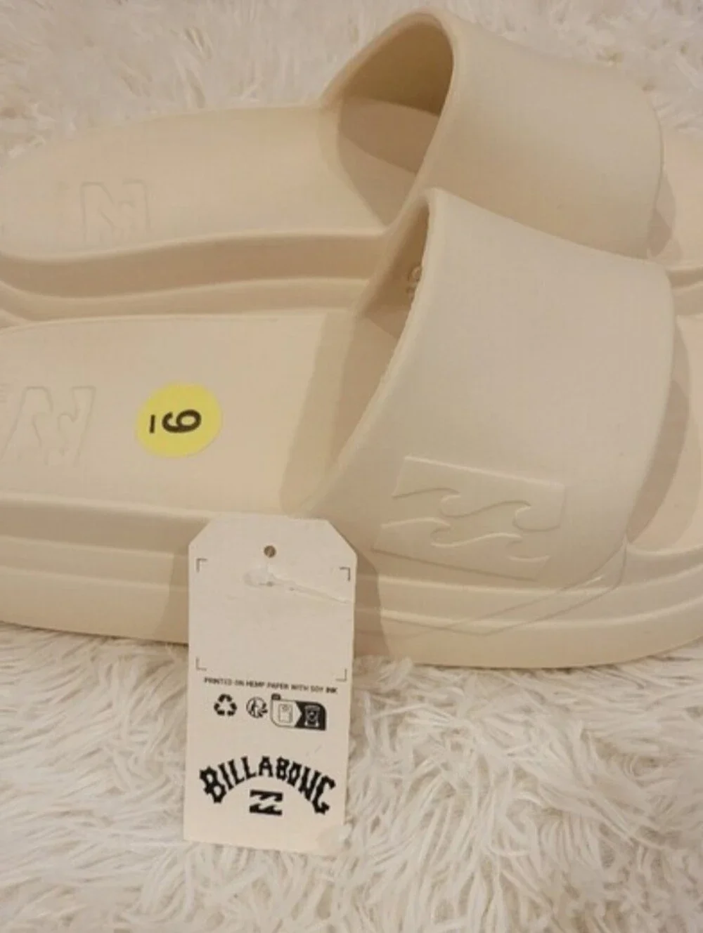 Billabong Off-White Slide Sandals
